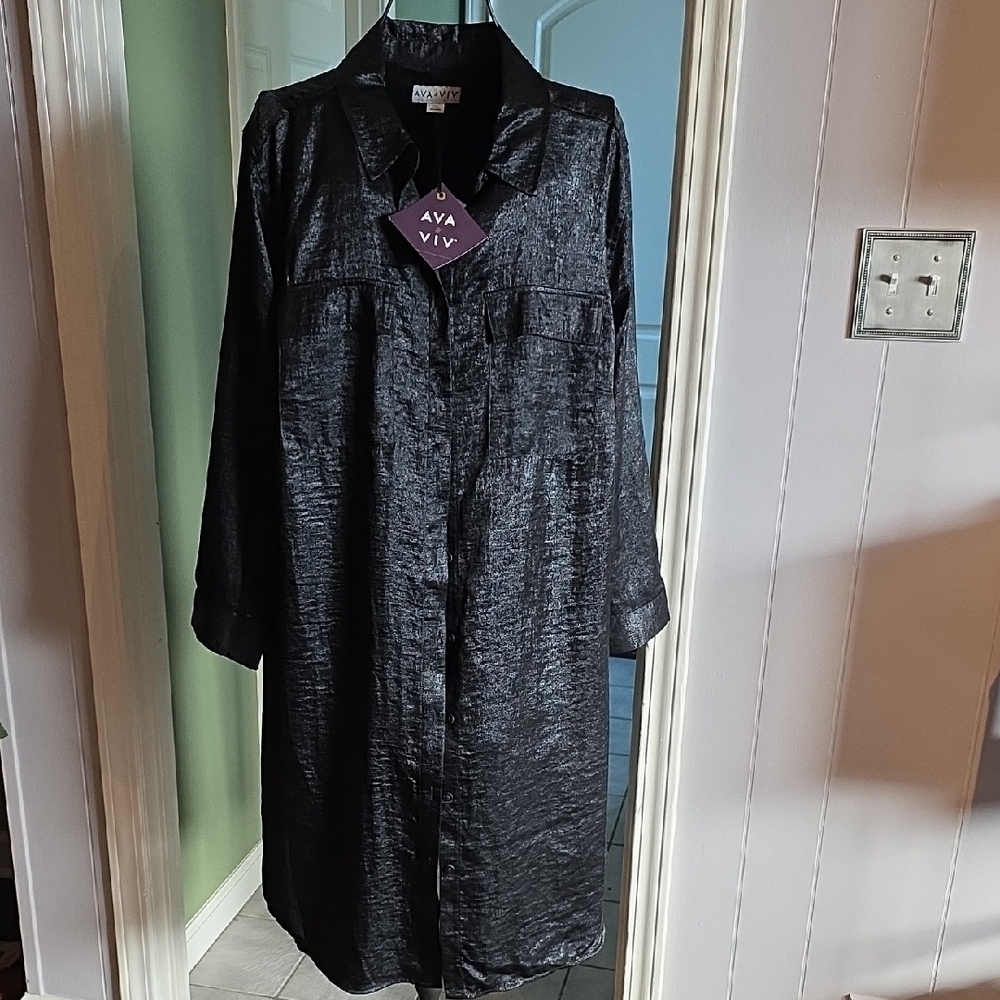 Ava & Viv Black Long Shirt
